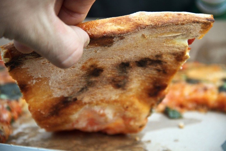 The upskirt of an unburned slice